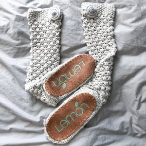 knitted high slipper socks